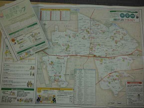 画像：三鷹市防災マップの全体像を写した写真