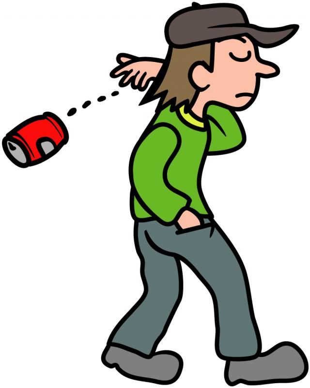 画像：ポイ捨てしている人のイメージイラスト