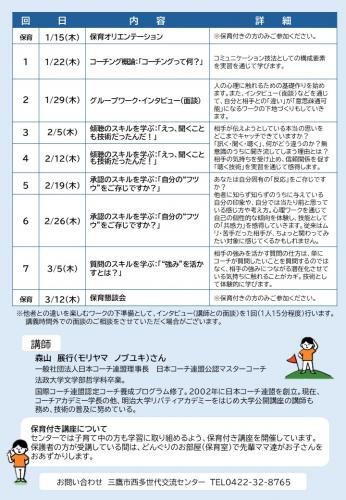 画像：コーチング入門チラシ裏（拡大画像へのリンク）