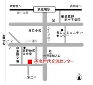 画像：西多世代交流センター地図画像（拡大画像へのリンク）