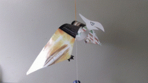 画像：布製折り畳み式卓上ダストボックス完成品の写真（拡大画像へのリンク）