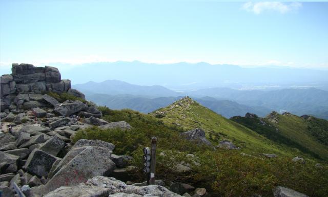 画像：金峰山の山頂からの眺望の写真
