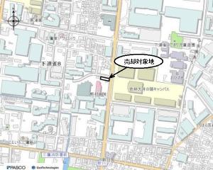 画像：売却対象地の案内図（拡大画像へのリンク）