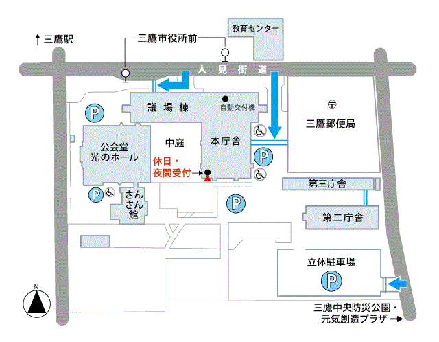 画像：地図・市民センター案内図
