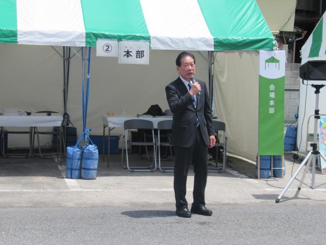画像：市長スピーチの様子の写真