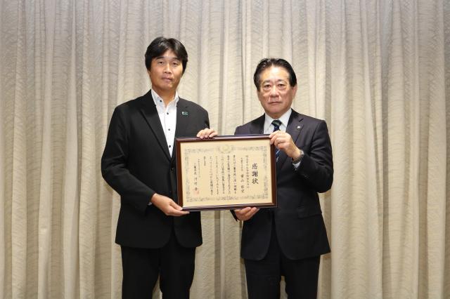 画像：武蔵野支社長常山氏と河村市長