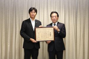 画像：武蔵野支社長常山氏と河村市長