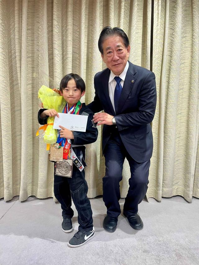 画像：緒方丈さんと河村市長