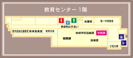 画像：教育センター1階のフロアマップ