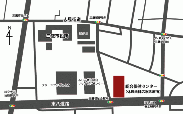 画像：元気創造プラザの周辺地図