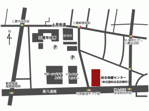 画像：元気創造プラザの周辺地図（拡大画像へのリンク）