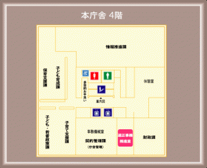 画像：本庁舎4階のフロア図（拡大画像へのリンク）