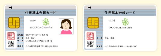 画像：画像・住民基本台帳カード様式