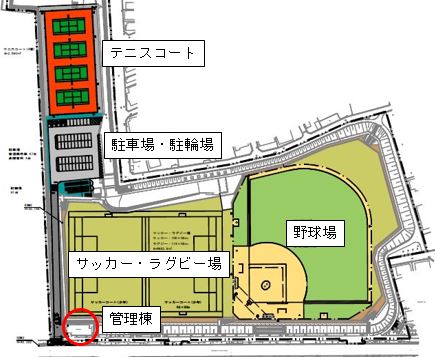 画像：大沢野川グラウンド詳細図