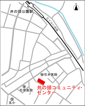 画像：井の頭コミュニティ・センターの地図