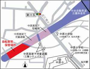 画像：自転車等保管場所の地図（拡大画像へのリンク）