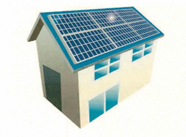 画像：太陽光パネルを設置した住宅のイラスト