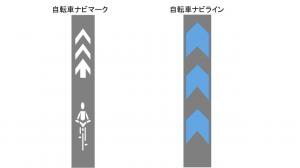 三鷹市 自転車ナビマーク 自転車ナビライン