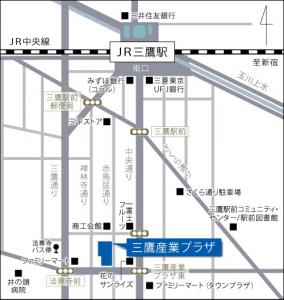 画像：三鷹産業プラザ周辺の地図画像（拡大画像へのリンク）