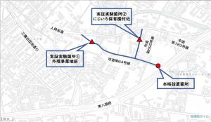 画像：実証実験箇所位置図（拡大画像へのリンク）