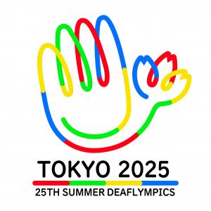 画像：東京2025デフリンピックの大会エンブレムイラスト（拡大画像へのリンク）