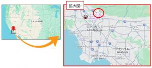 画像：ラ・カニャーダ・フリントリッジ市の地図（拡大画像へのリンク）