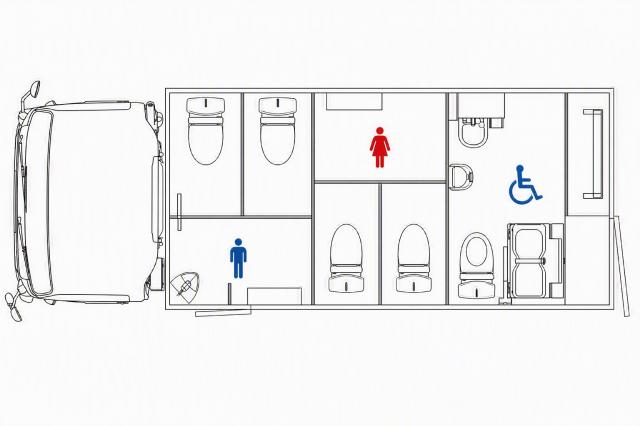 画像：トイレカーレイアウト図