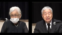 画像：「戦没者追悼式並びに平和祈念式典での「いま語り伝えたいこと（戦争体験談）」」の一画面（拡大・再生へのリンク）