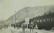 旧南満州鉄道北鮮西部線の「南陽」駅での写真。