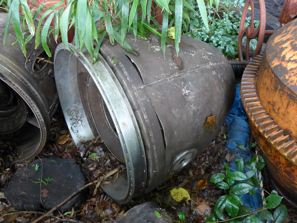 2015年「発見」時のジェットエンジン部品