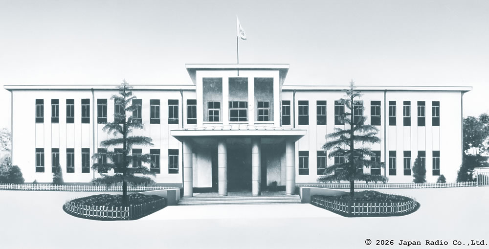 1938(昭和13)年移転当時の日本無線三鷹工場（提供：日本無線株式会社）